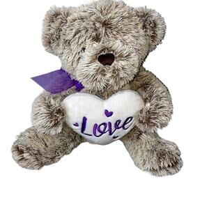 Dan Dee fluffy stuffed bear/plush stuffed animal MD size Love pillow Valentine